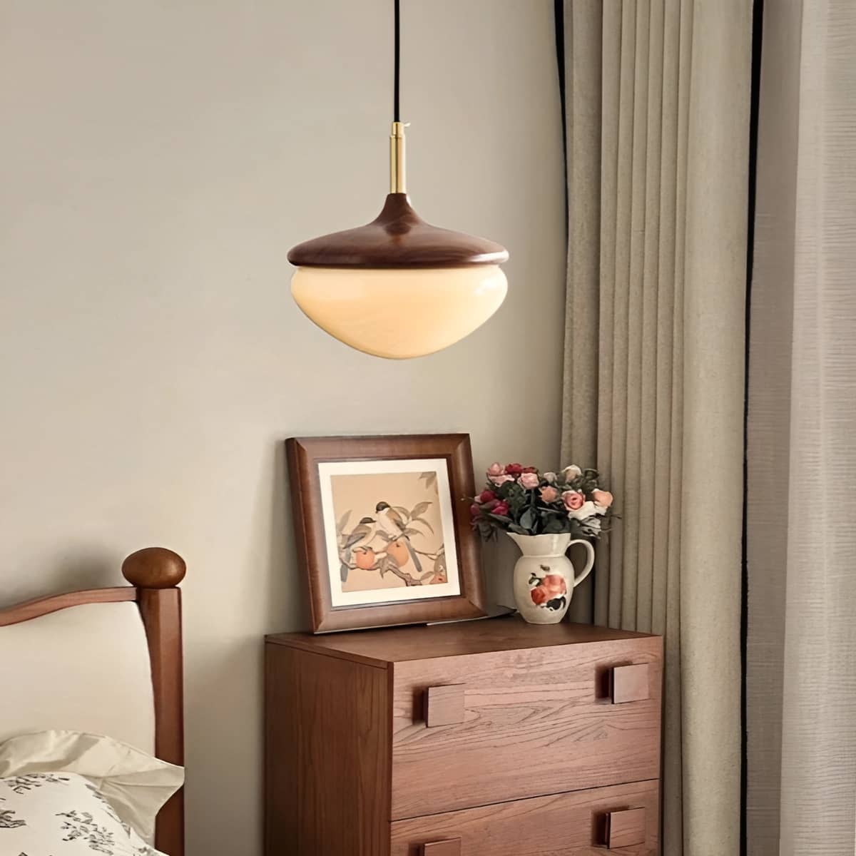 Acorn Design Bauhaus Retro Glass Pendant Light