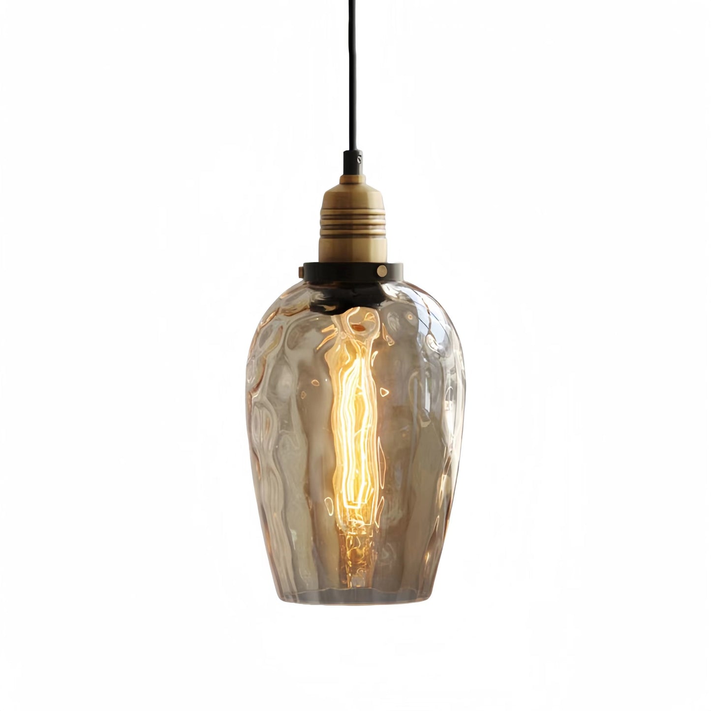 American Retro Glass Industrial Style Pendant Light