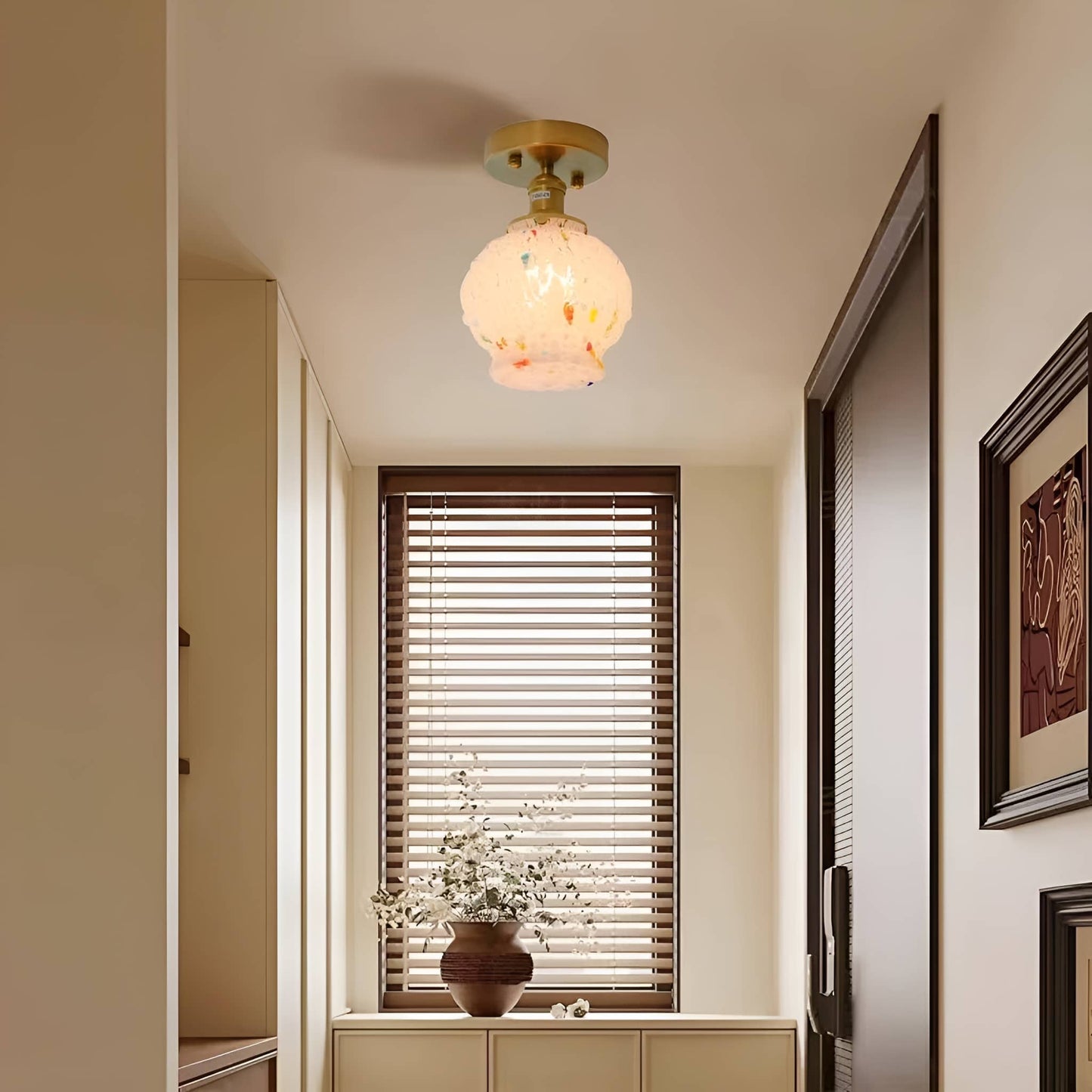 Art Nouveau Candy Bubble Glass Ceiling Light