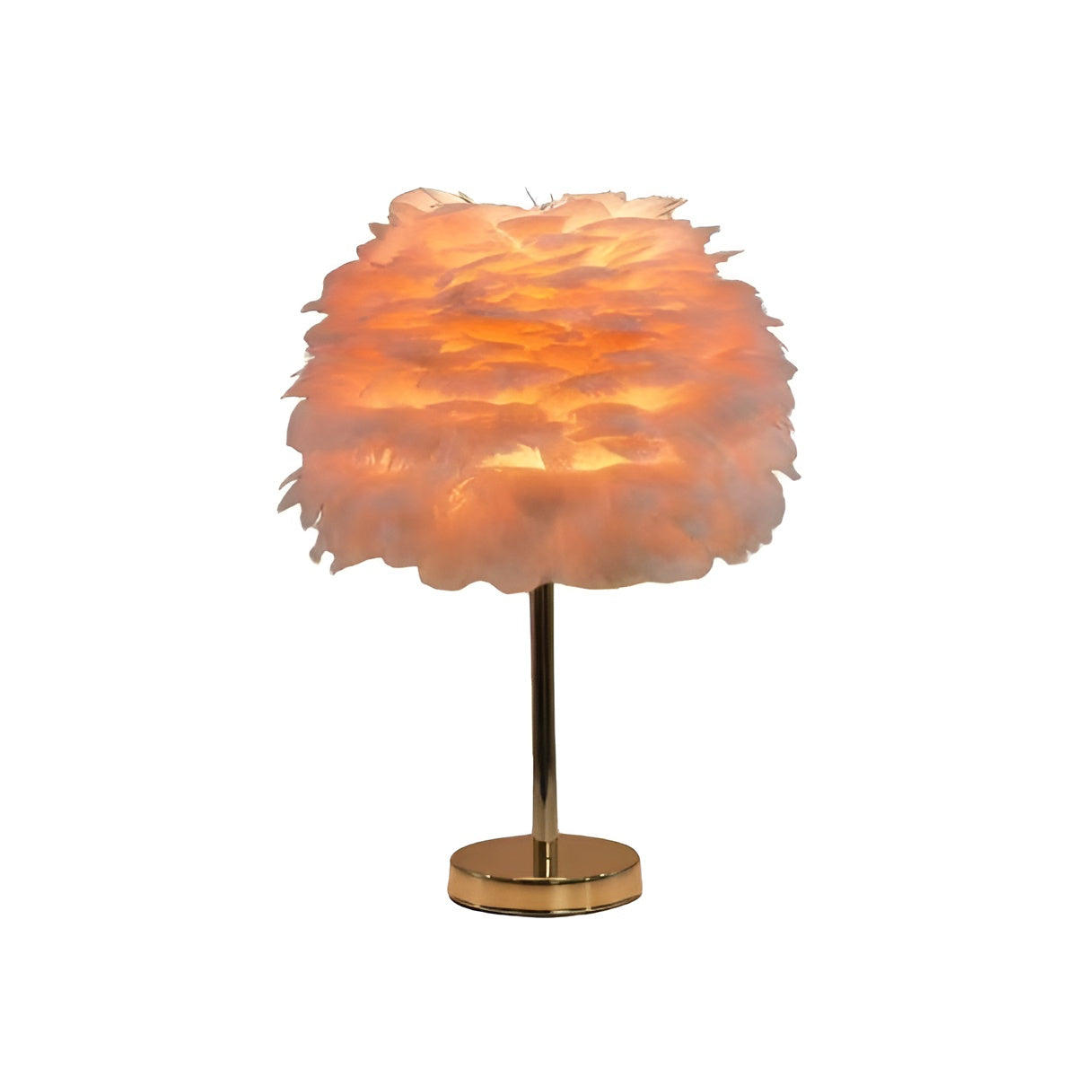 Art Nouveau Romantic Feather Bedside Lamp