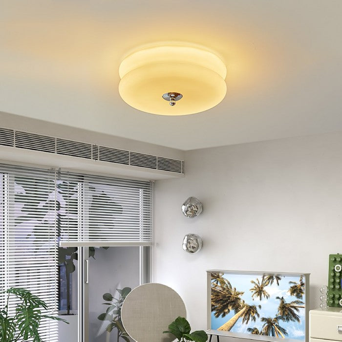 Vintage Bauhaus Cream Ceiling Lamp
