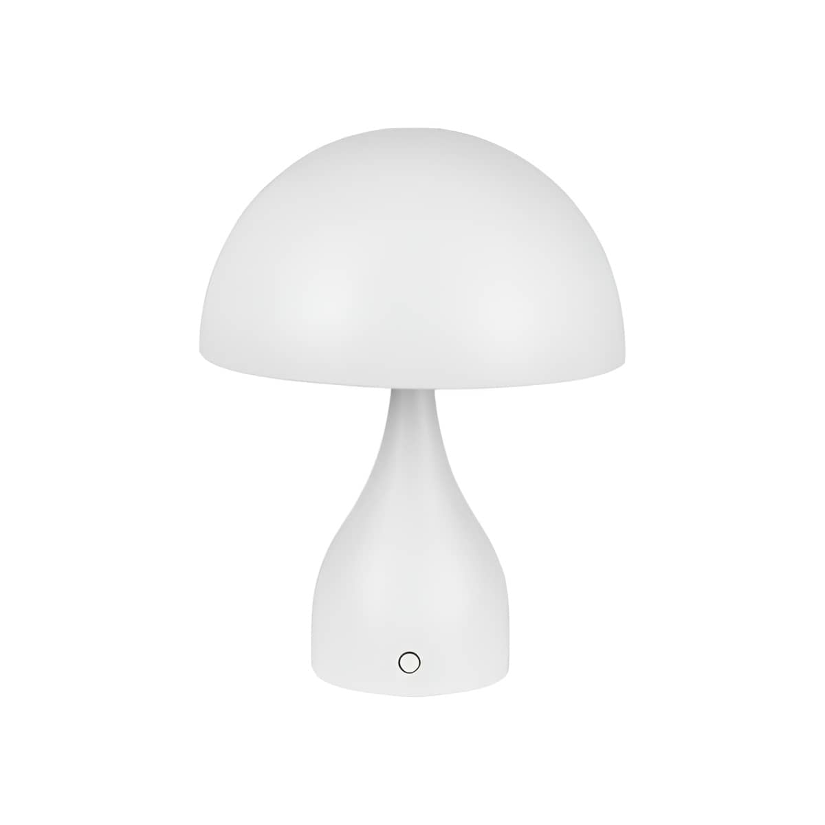Art Deco Tischlampe aus Metall in Pilzform wiederaufladbar