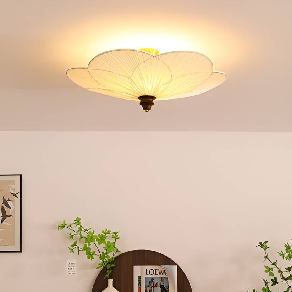 Art Nouveau Plum Blossom White Ceiling Light