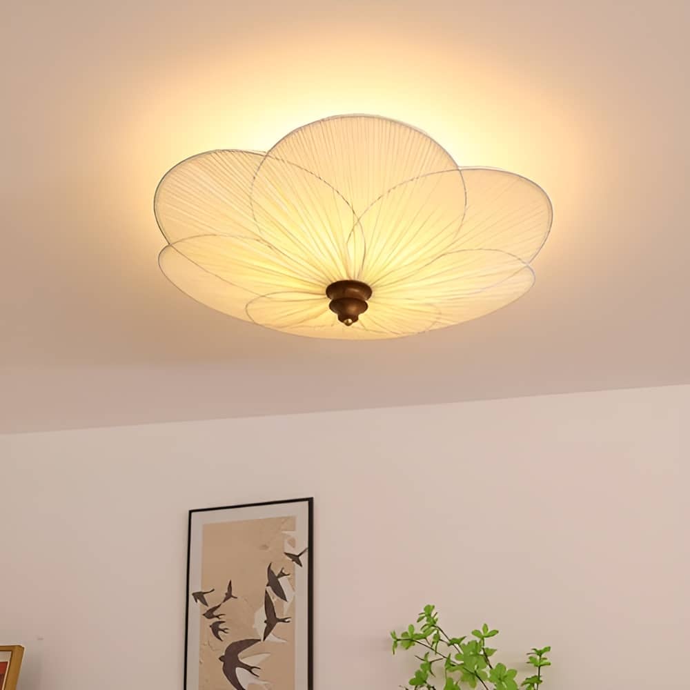 Art Nouveau Plum Blossom White Ceiling Light