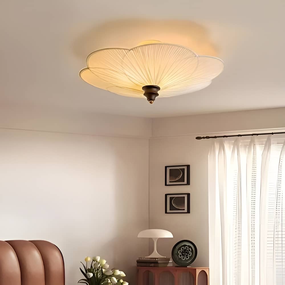 Art Nouveau Plum Blossom White Ceiling Light