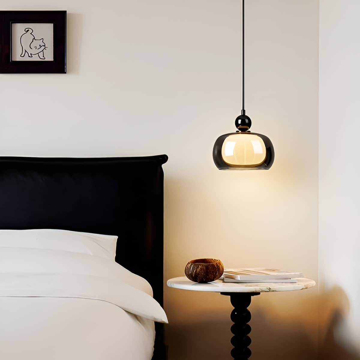 Bauhaus Round Glass Shade Pendant Light