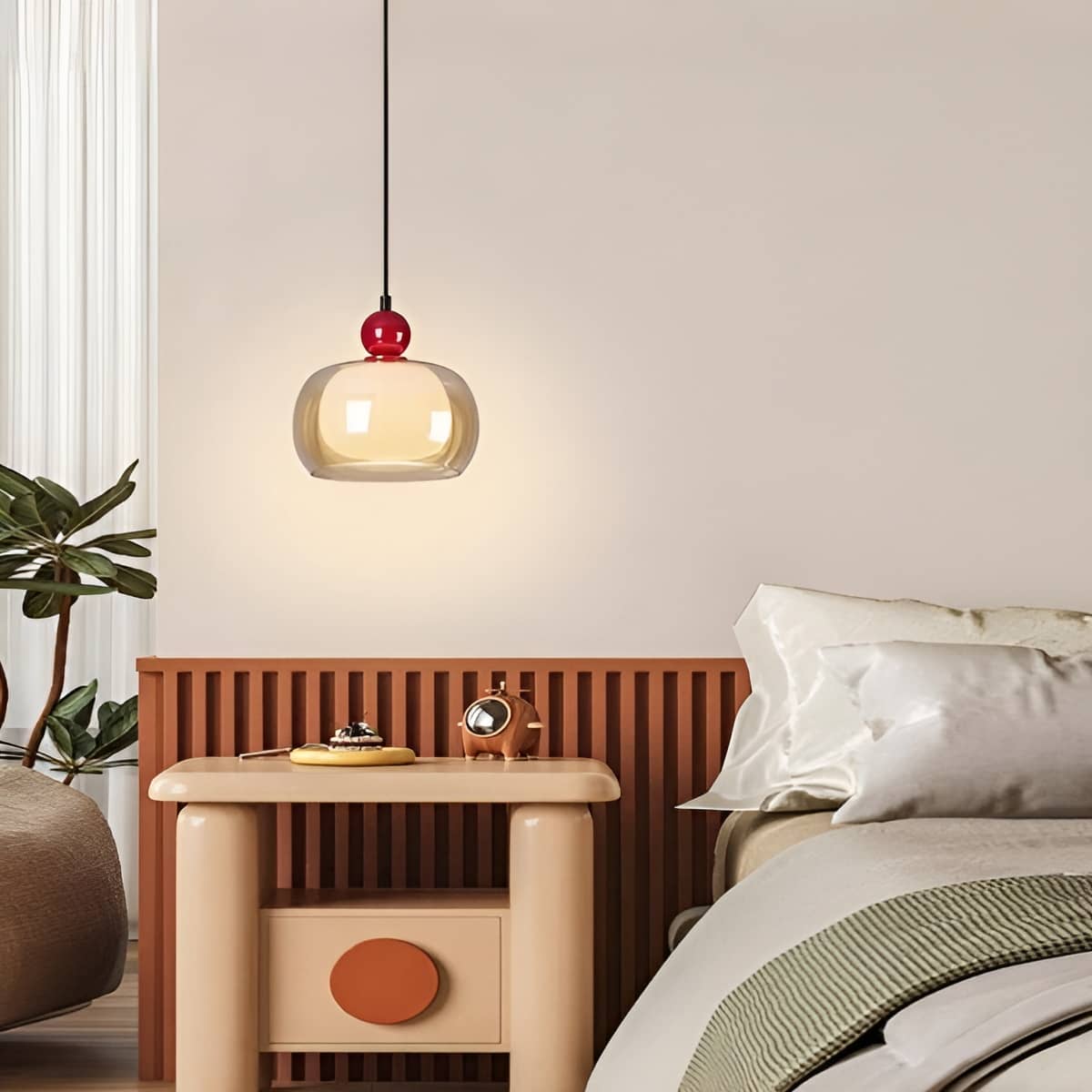 Bauhaus Round Glass Shade Pendant Light