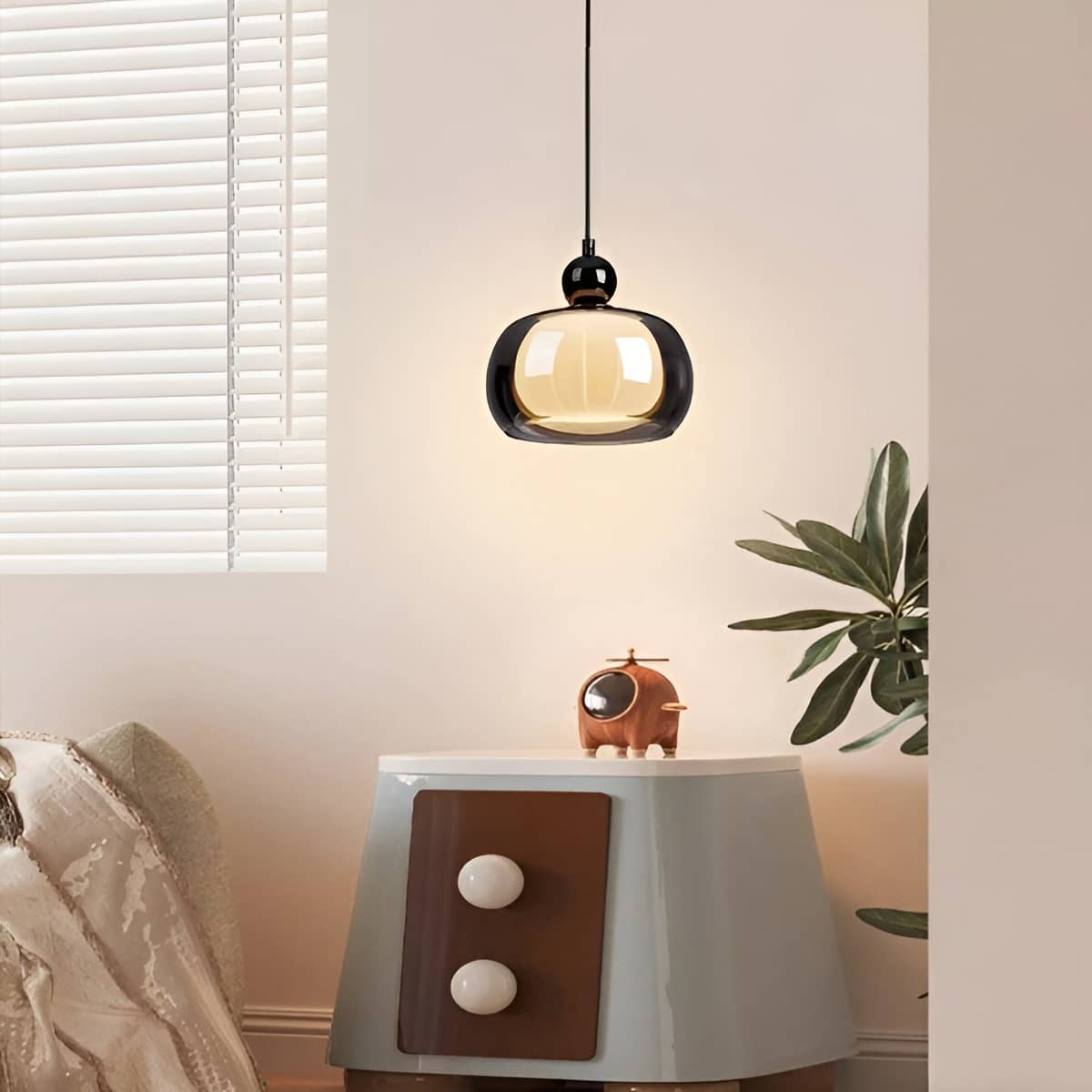 Bauhaus Round Glass Shade Pendant Light