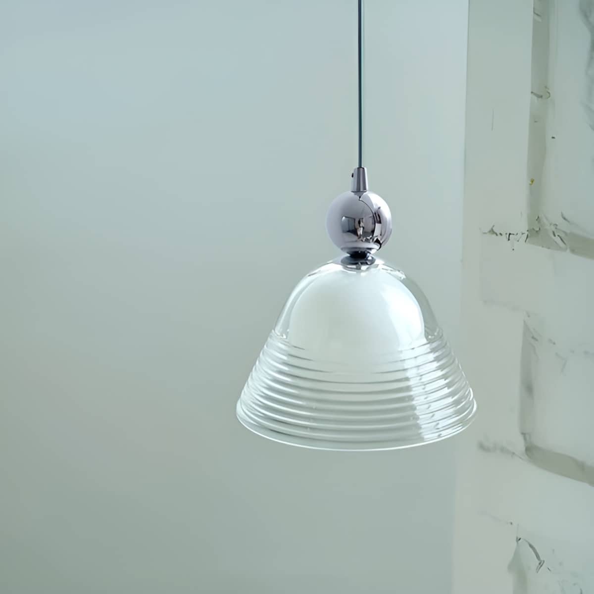 Bauhaus Vintage Sunset Clear Glass Pendant Light