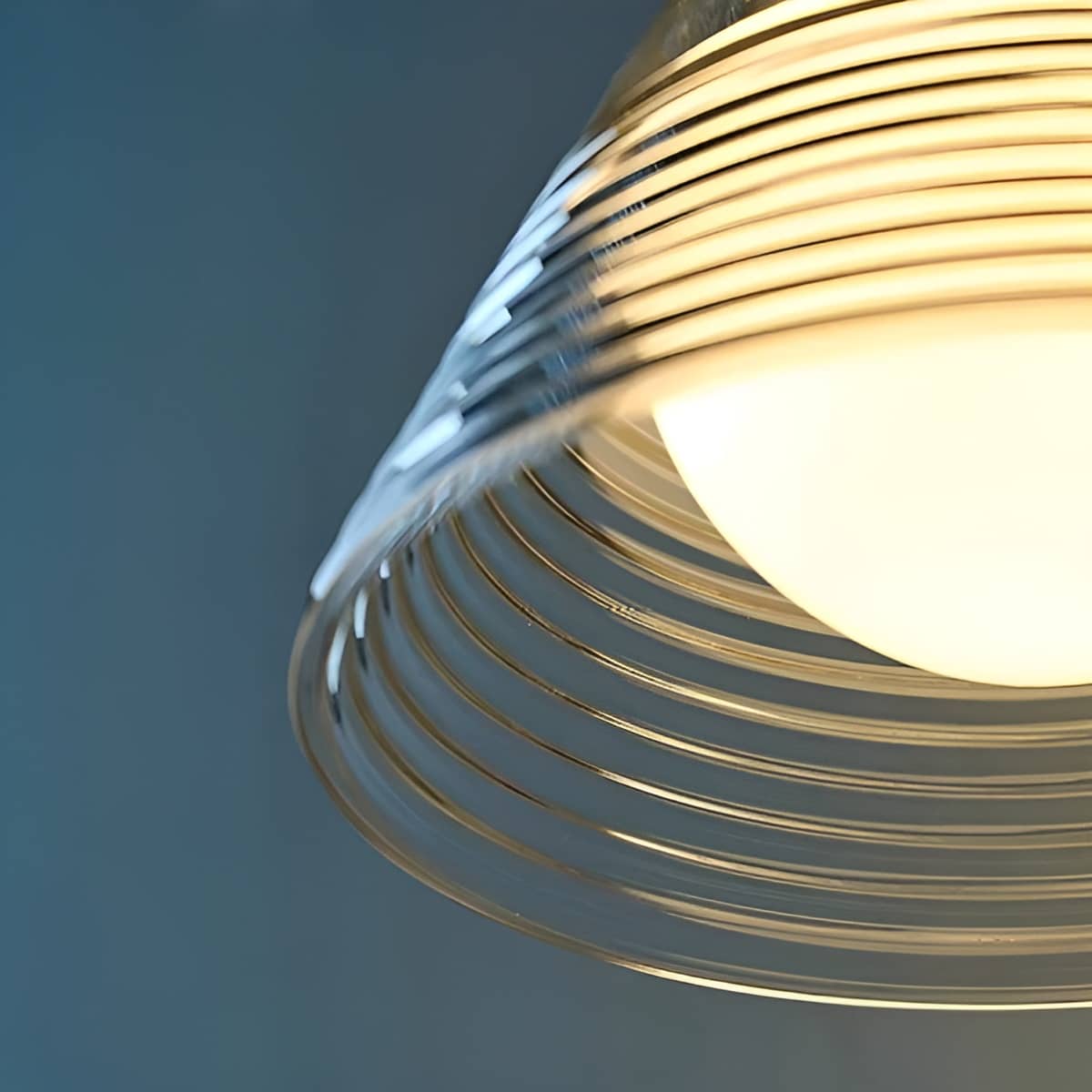 Bauhaus Vintage Sunset Clear Glass Pendant Light