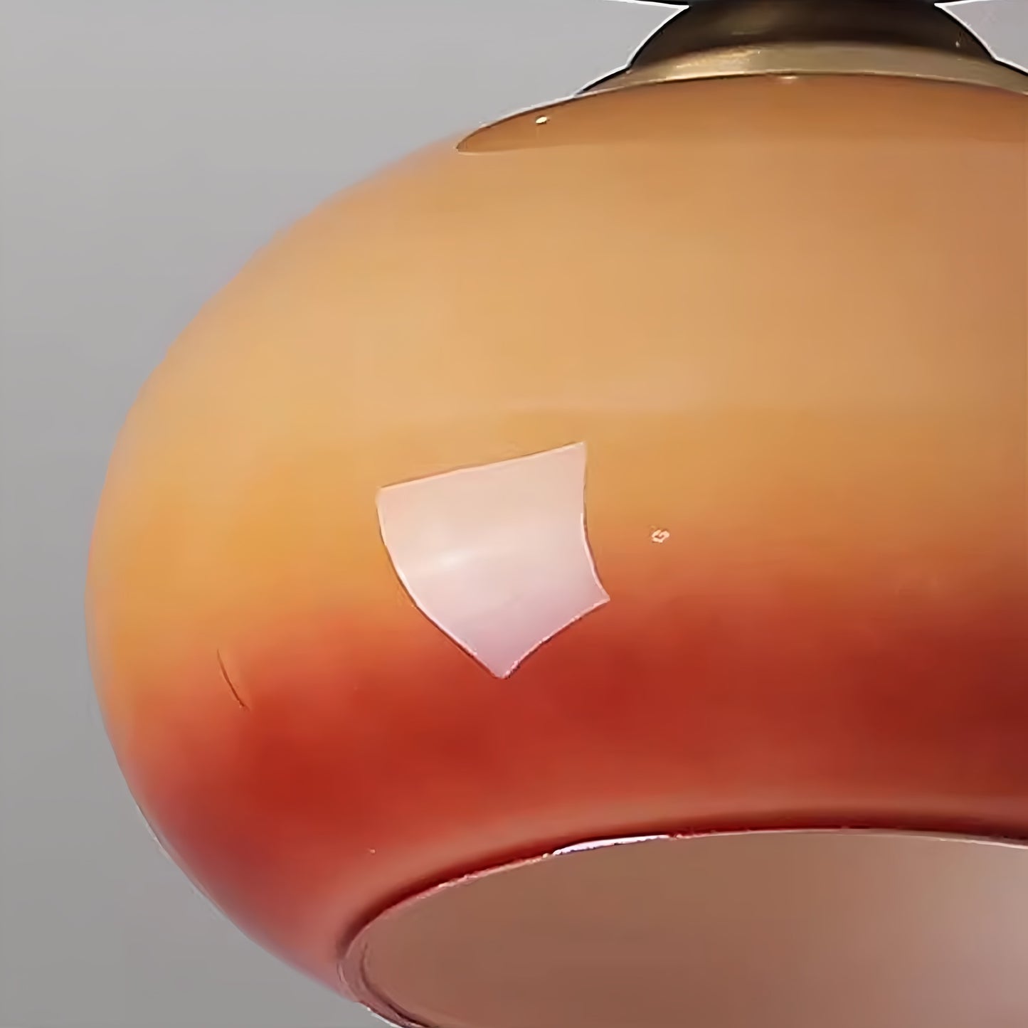 Bauhaus Walnut Wood Glass Ceiling Light