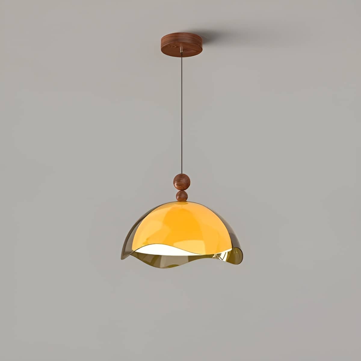 Bauhaus Wavy Eggshell Dining Table Pendant Light