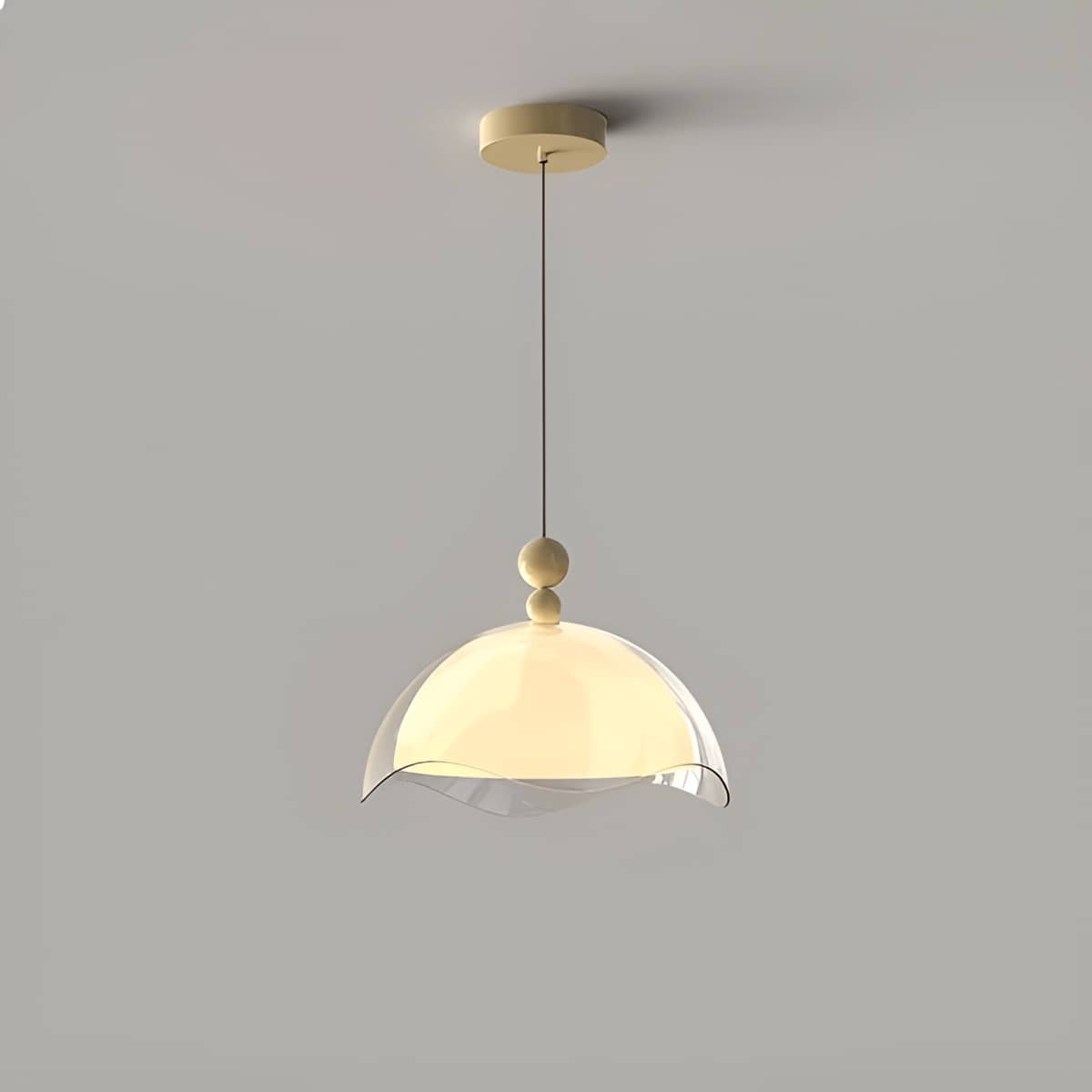 Bauhaus Wavy Eggshell Dining Table Pendant Light