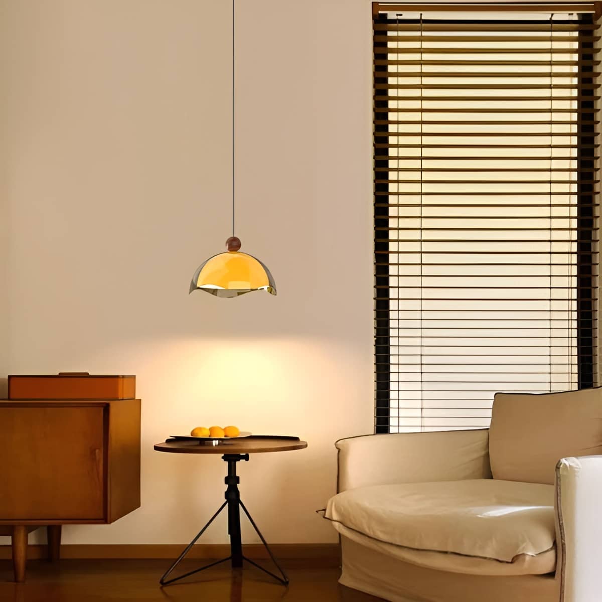 Bauhaus Wavy Eggshell Dining Table Pendant Light