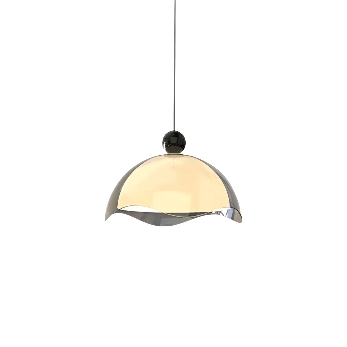 Bauhaus Wavy Eggshell Dining Table Pendant Light