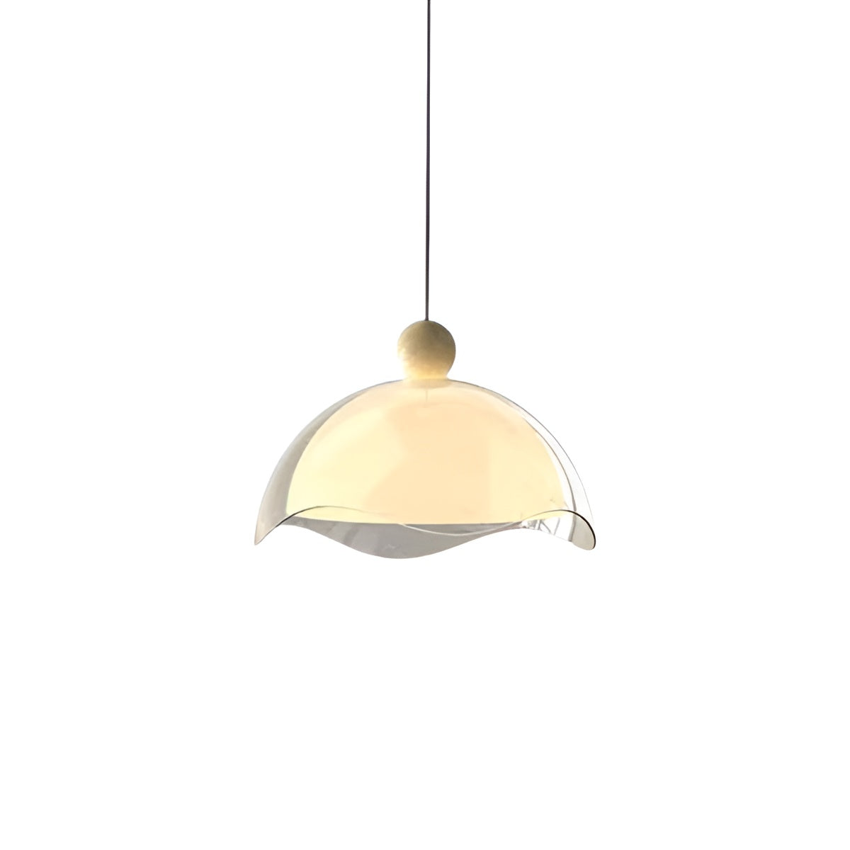 Bauhaus Wavy Eggshell Dining Table Pendant Light