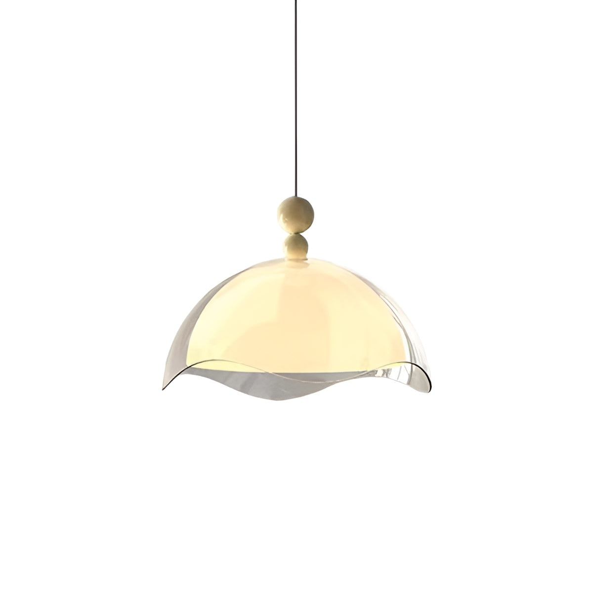 Bauhaus Wavy Eggshell Dining Table Pendant Light