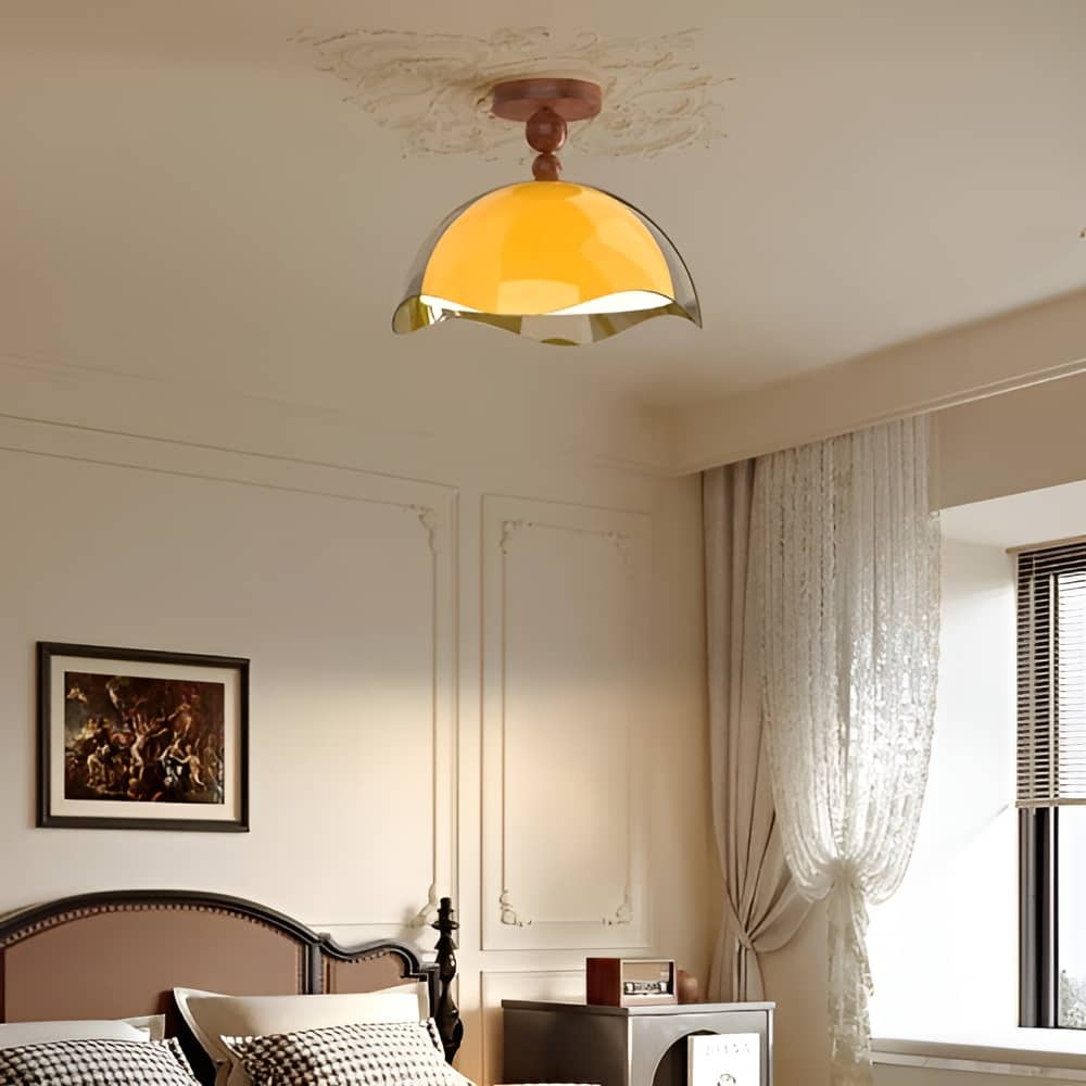 Bauhaus Wavy Eggshell Modern LED Ceiling Light
