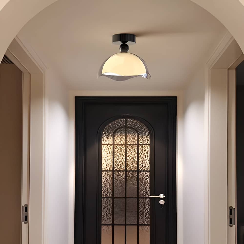 Bauhaus Wavy Eggshell Modern LED Ceiling Light