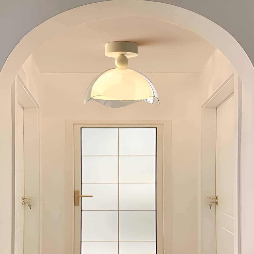 Bauhaus Wavy Eggshell Modern LED Ceiling Light