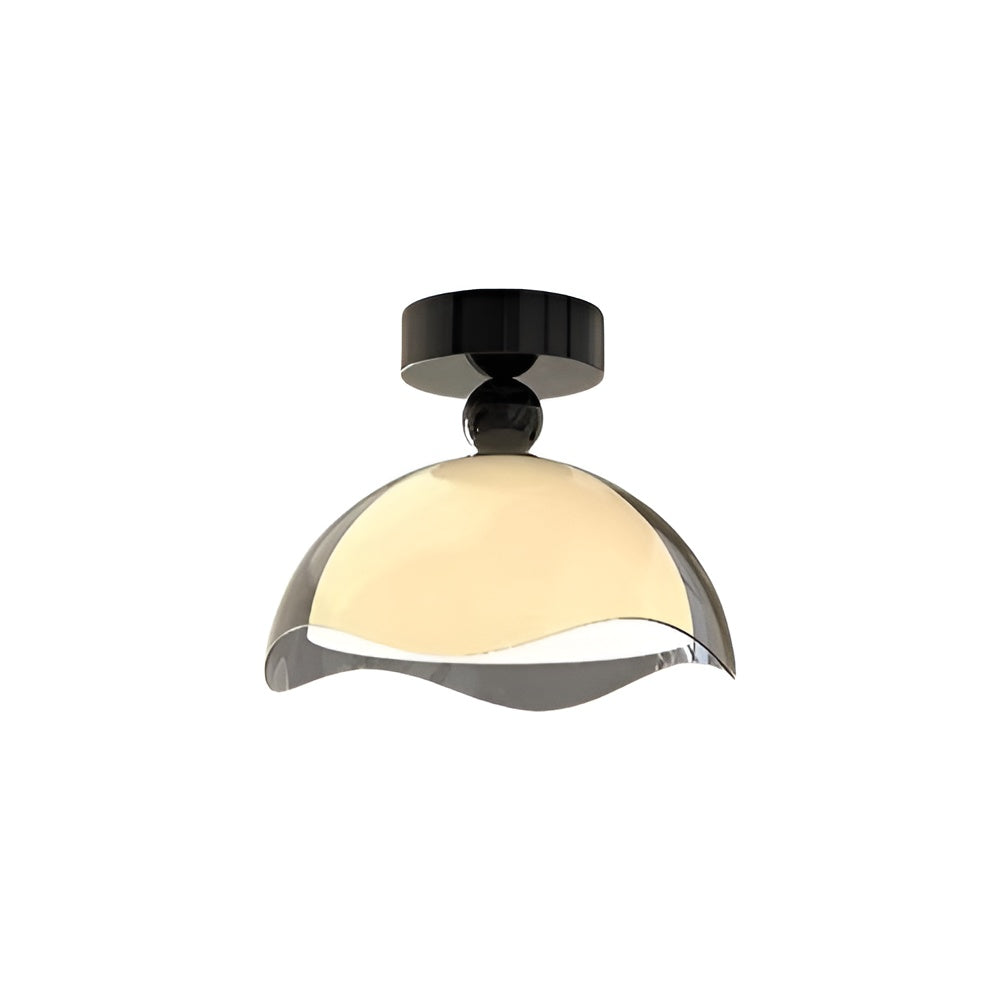 Bauhaus Wavy Eggshell Modern LED Ceiling Light