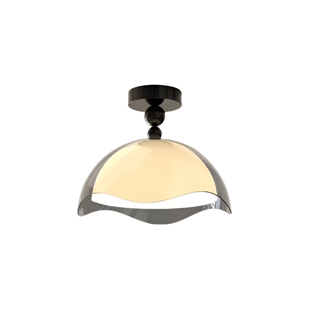 Bauhaus Wavy Eggshell Modern LED Ceiling Light
