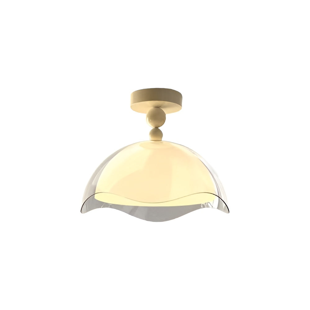 Bauhaus Wavy Eggshell Modern LED Ceiling Light