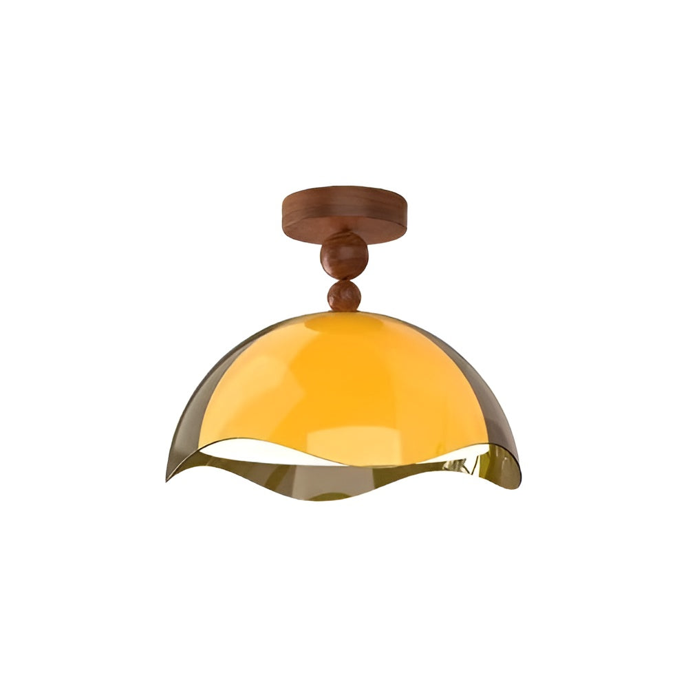 Bauhaus Wavy Eggshell Modern LED Ceiling Light