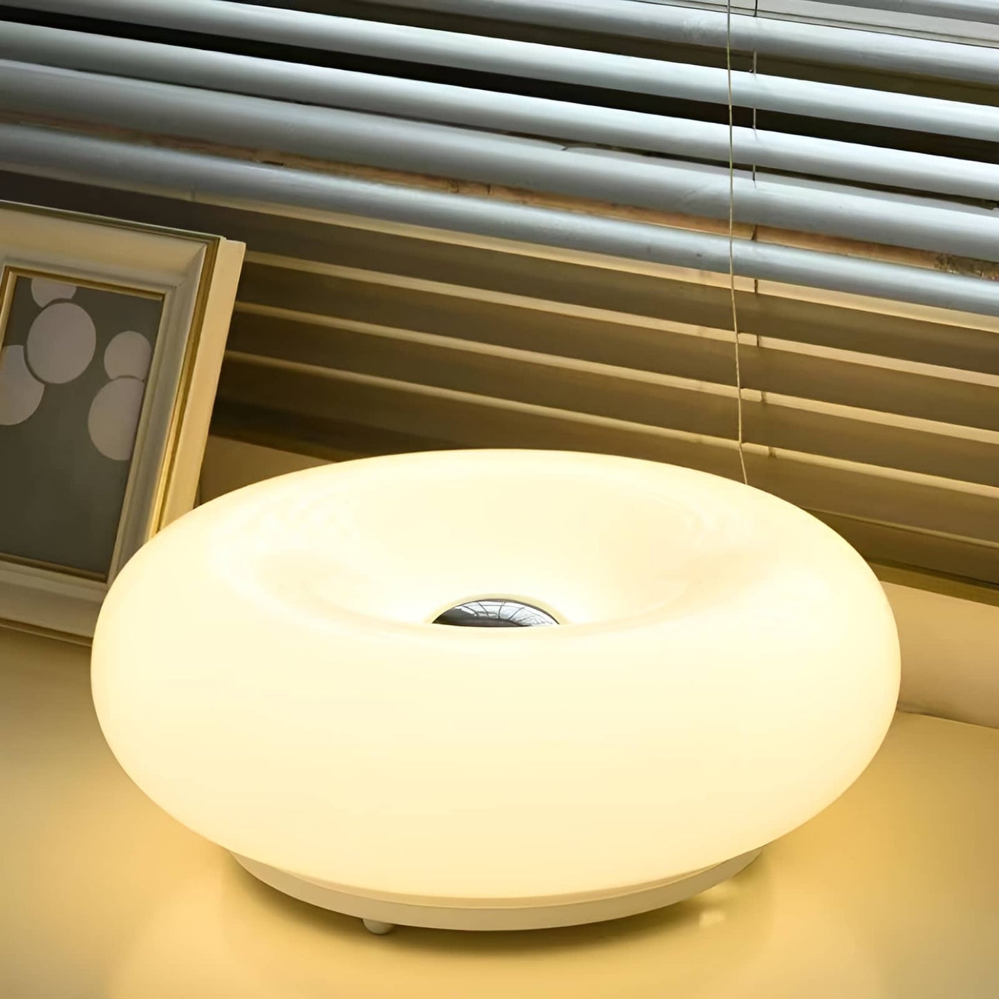 Bauhaus Donut Glass Bedside Table Lamp