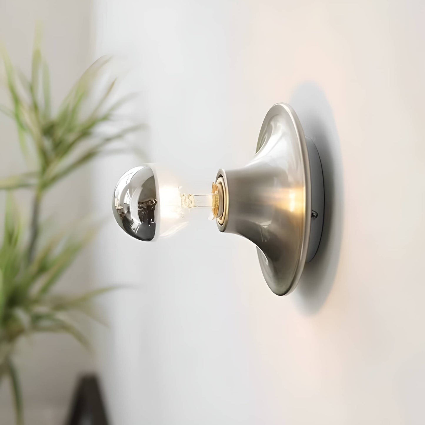 Bauhaus Industrial Small Dish Wall Light