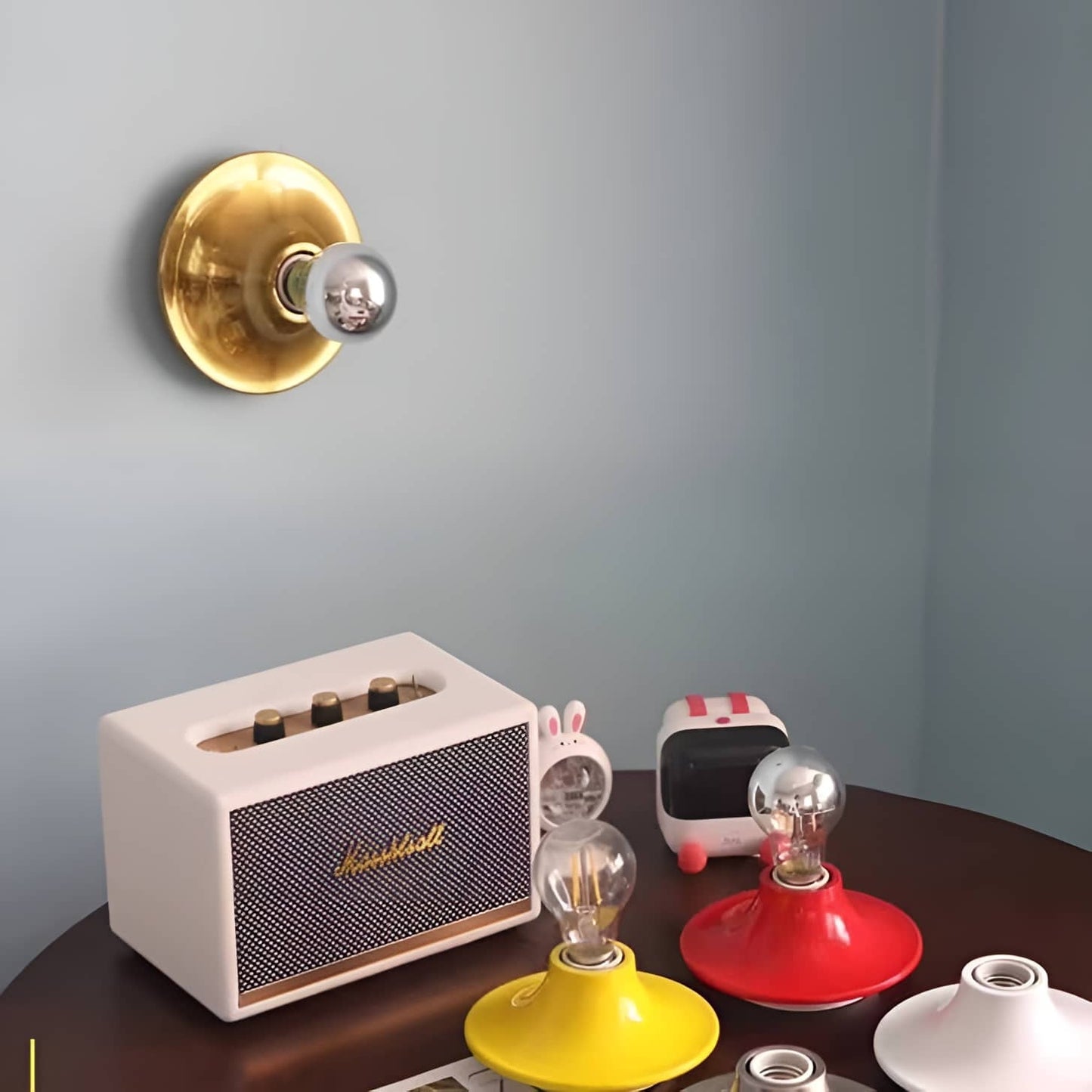 Bauhaus Industrial Small Dish Wall Light