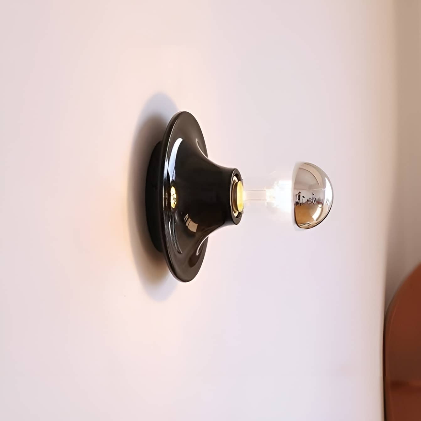 Bauhaus Industrial Small Dish Wall Light