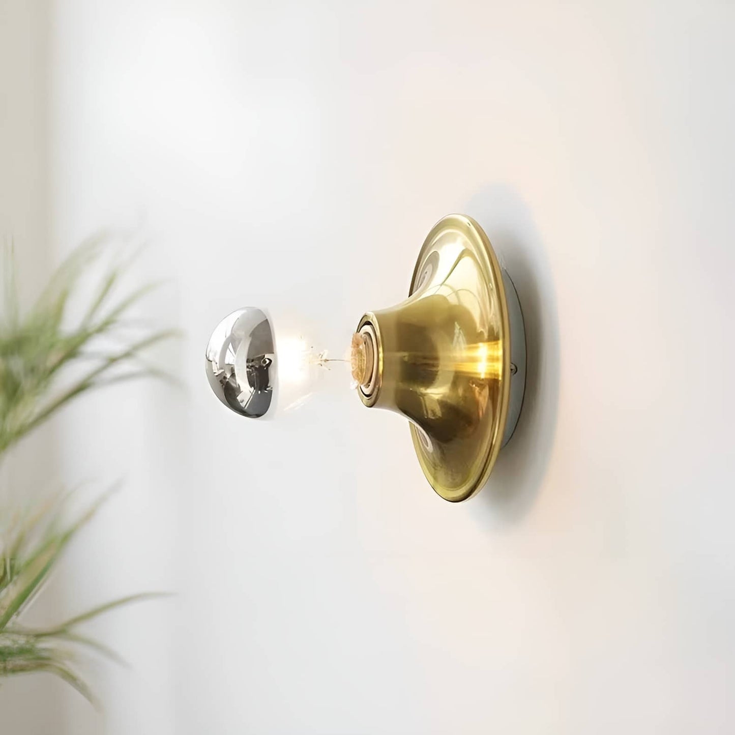 Bauhaus Industrial Small Dish Wall Light