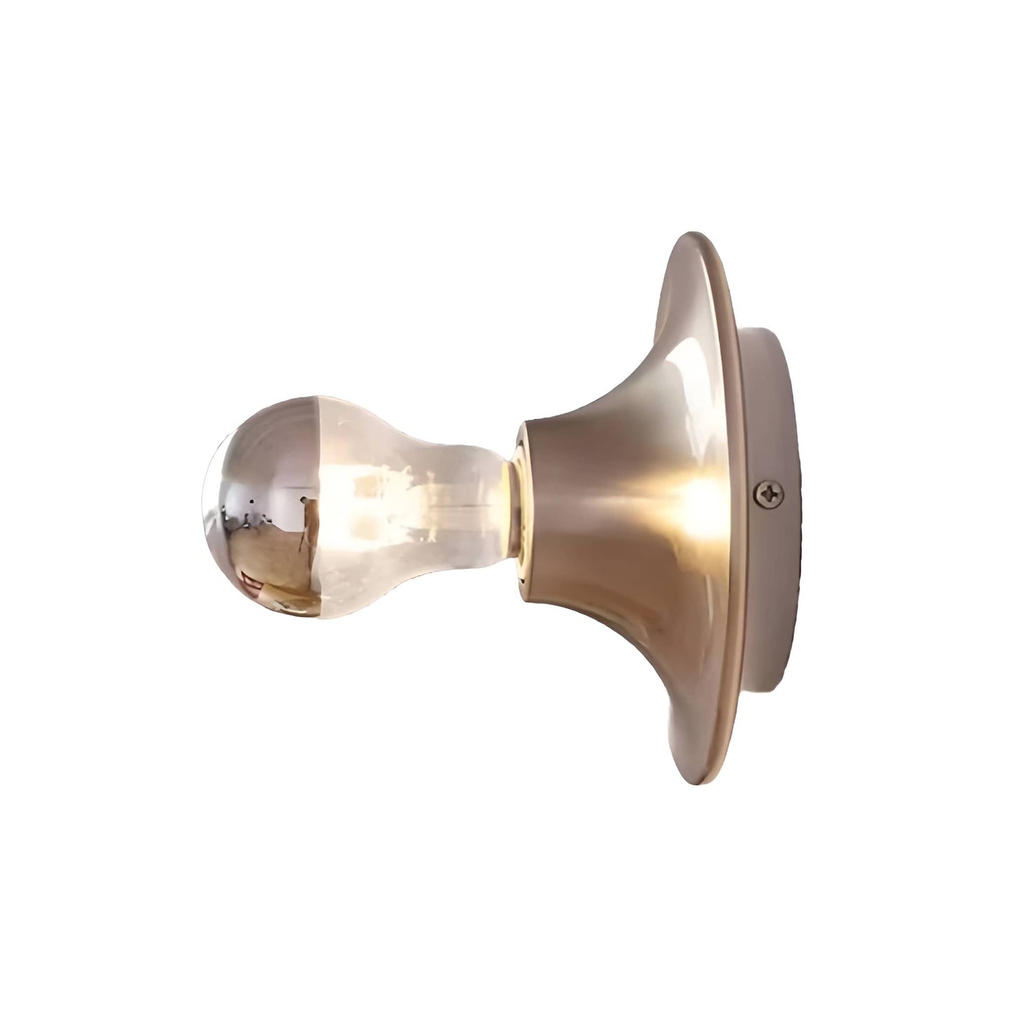 Bauhaus Industrial Small Dish Silver Wall Light