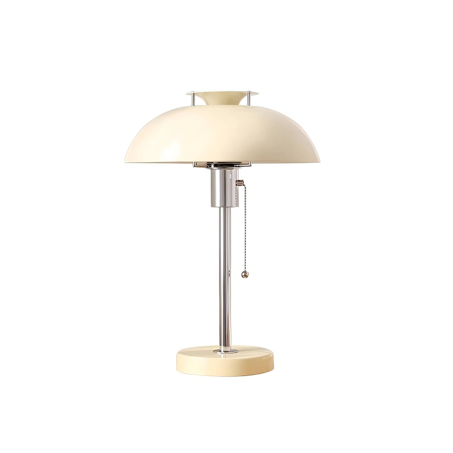 Bauhaus Industrial UFO Metal Cream White Table Lamp