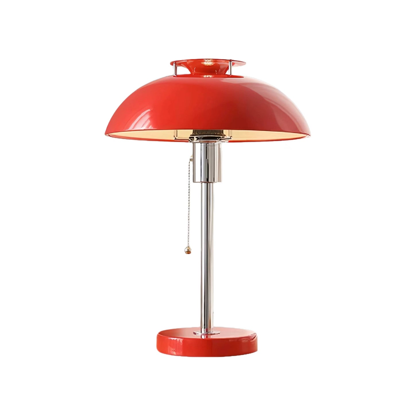 Bauhaus Industrial UFO Metal Red Table Lamp