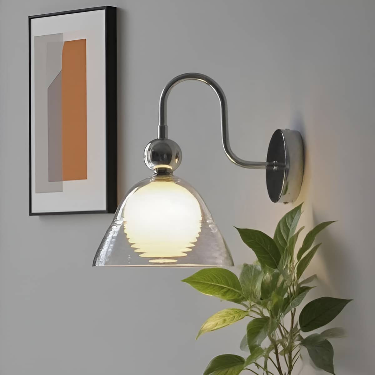 Bauhaus Sunset Vintage Glass Wall Light