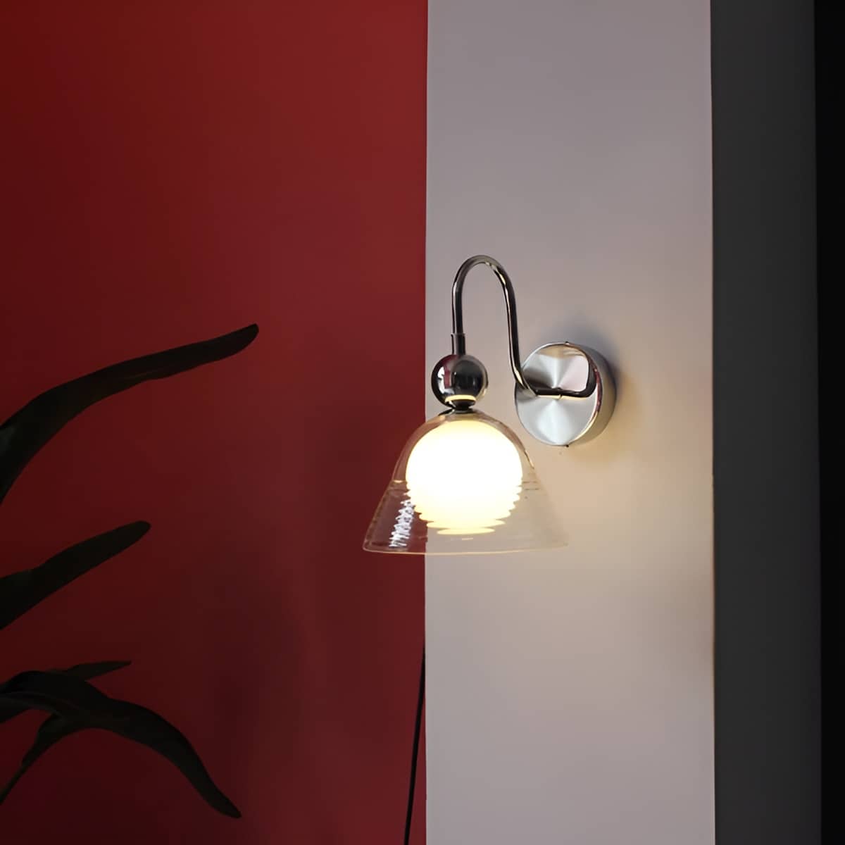 Bauhaus Sunset Vintage Glass Wall Light
