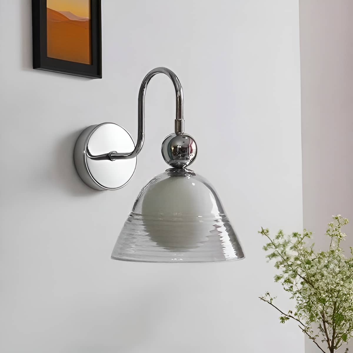 Bauhaus Sunset Vintage Glass Wall Light