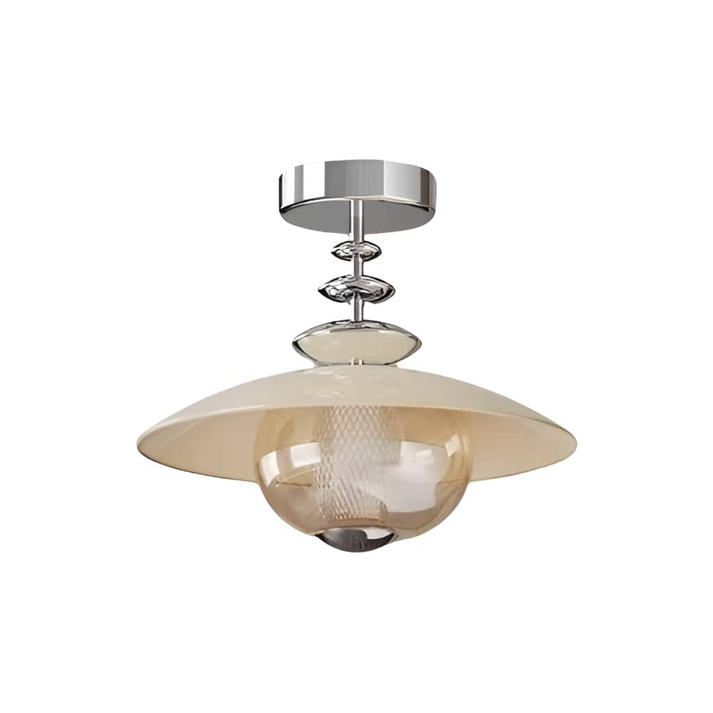 Bauhaus UFO Glass and Metal Ceiling Light