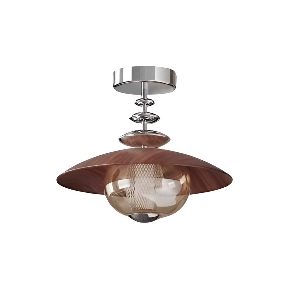 Bauhaus UFO Glass and Metal Ceiling Light