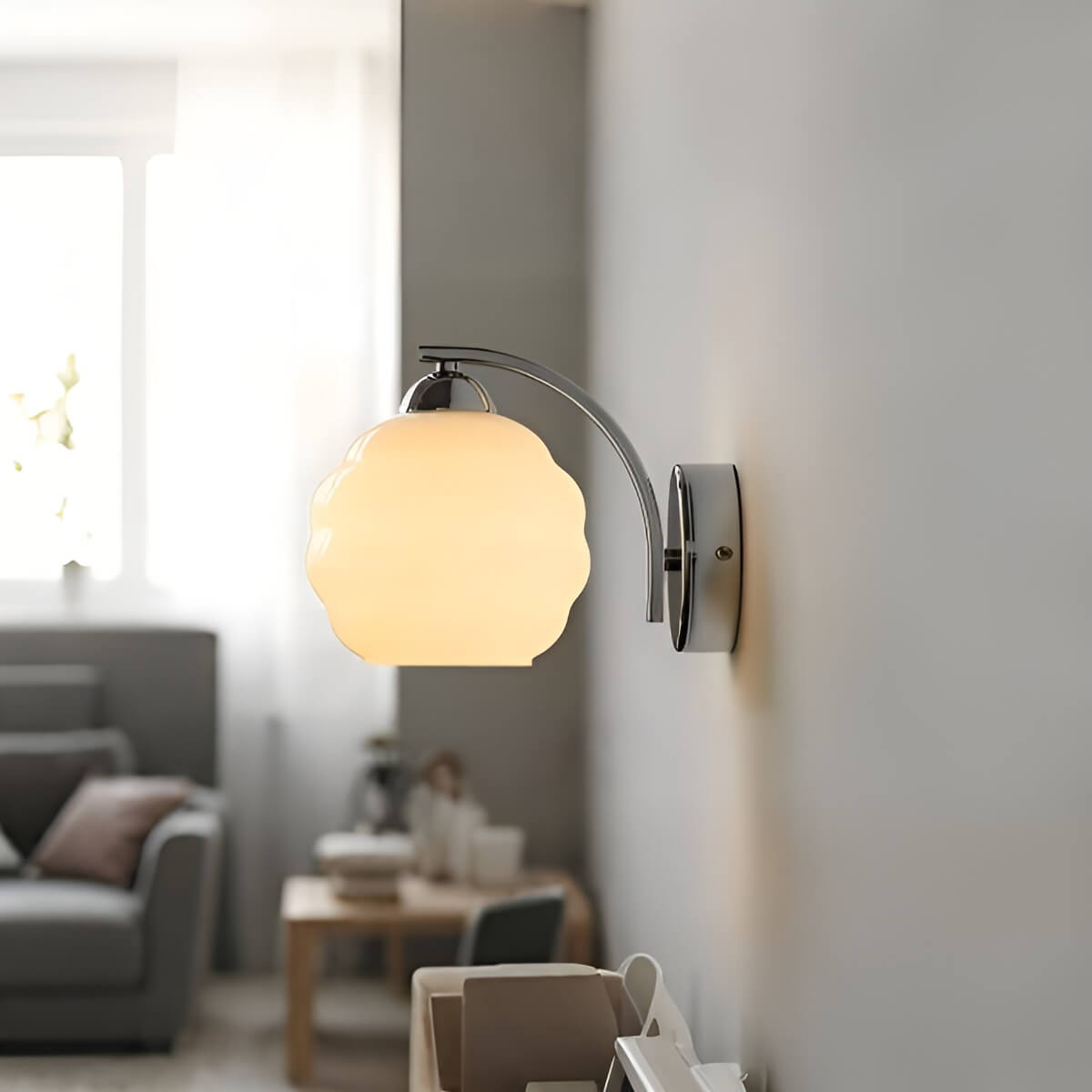 Cloud Style Globe Bauhaus Wall Light