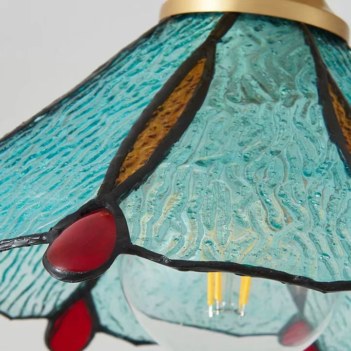 Colorful Teardrop Edge Tiffany Ceiling Light