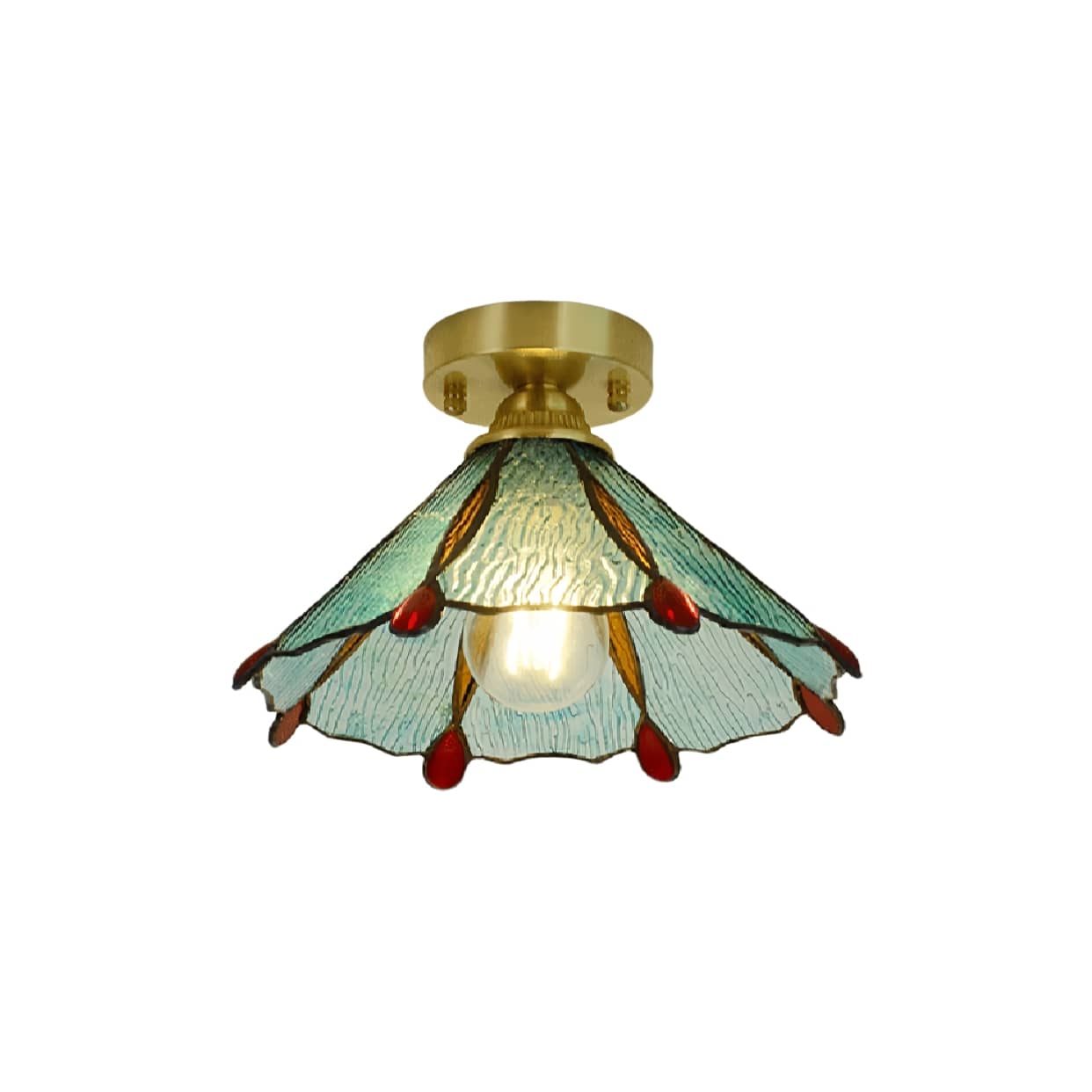 Colorful Teardrop Edge Tiffany Ceiling Light