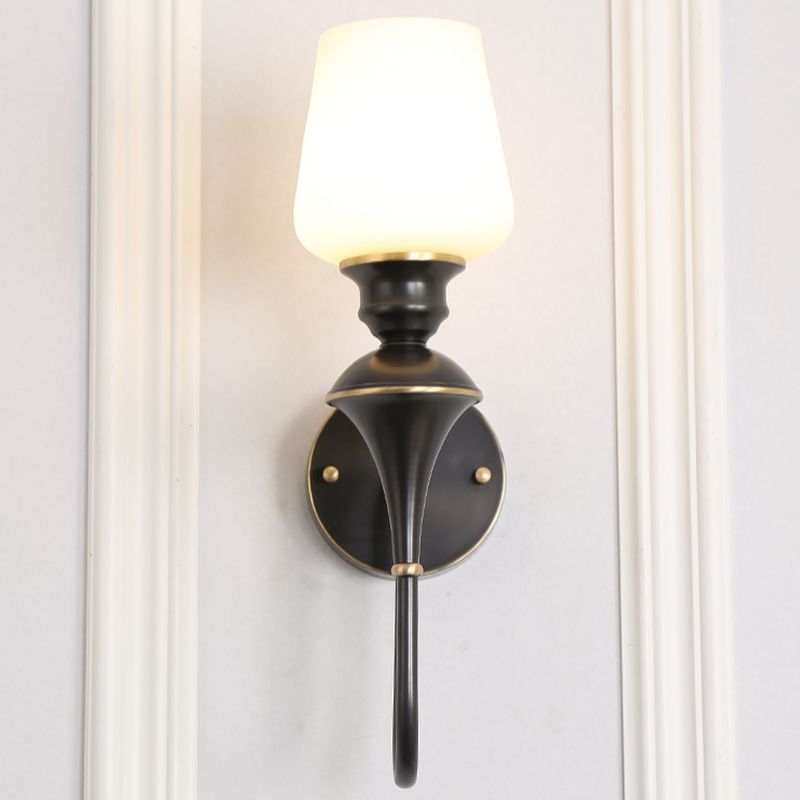 Copper Vintage Glass Gold Led Wall Light