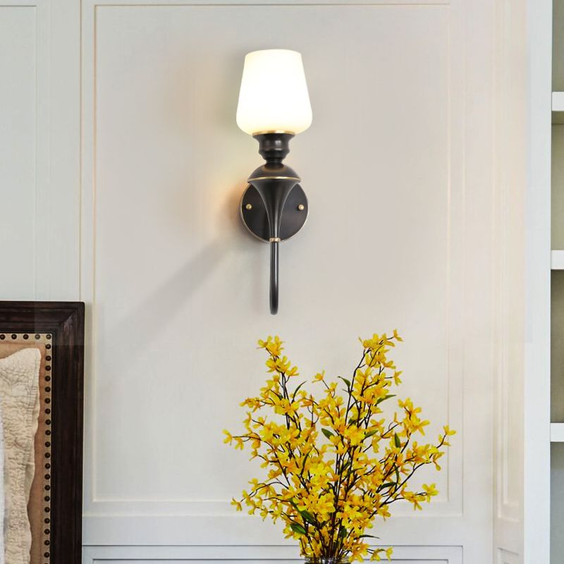 Copper Vintage Glass Gold Led Wall Light
