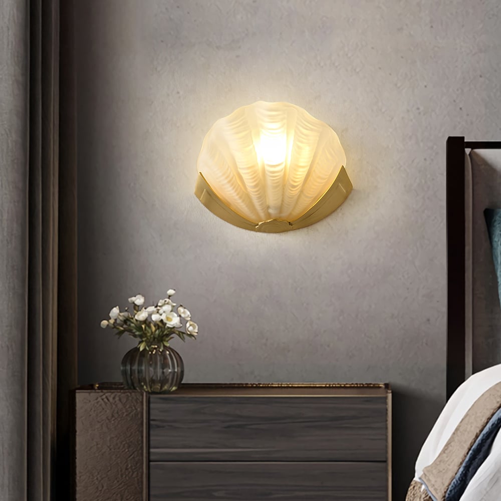 Creative Design Glass Shell Wall Sconce