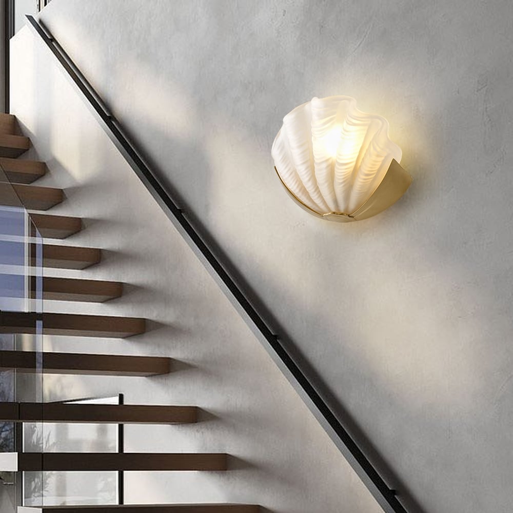 Creative Design Glass Shell Wall Sconce
