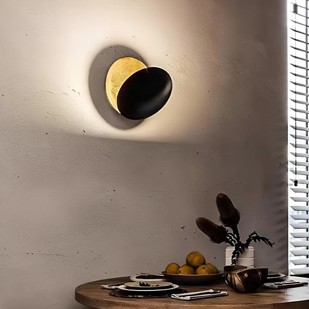 Creative Design Lunar Eclipse Brass Wall Light