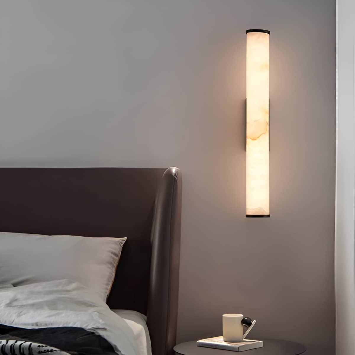 Cylindrical Marble Modern LED Wall Light